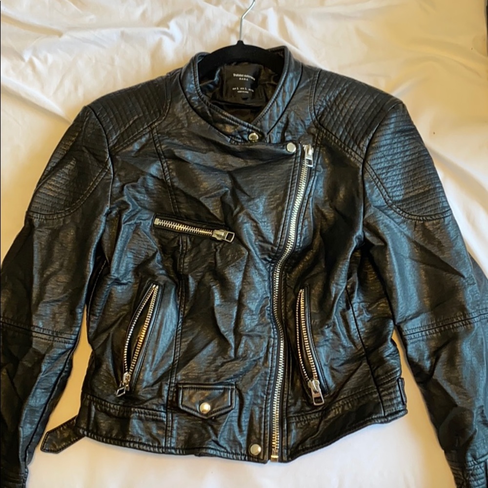 faux leather jacket - Zara